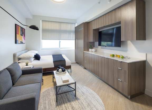 Modern Living Room at Wilshire Margot, California 