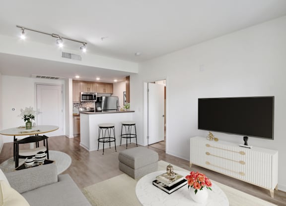 Living Room And Kitchen at Vues on Gordon, Los Angeles, CA 90028 