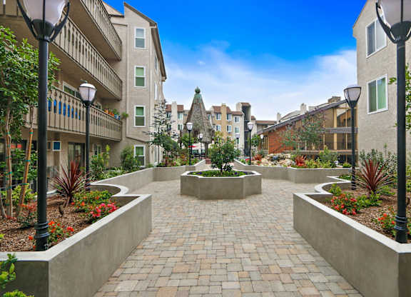 Relaxing Zen Garden in a Resort-Style Apartments for Rent in West Los Angeles