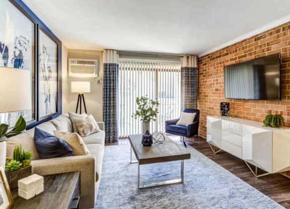 Gorgeous Living Room at fifty9 Grove Apartments, Naperville, Illinois