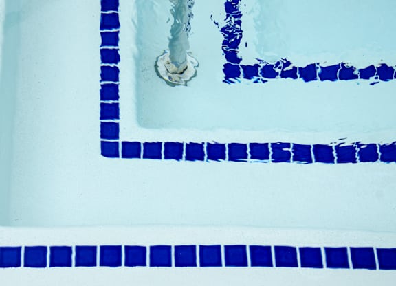 Blue tile swimming pool at Hidden Lakes Apartments, Clarkston, MI