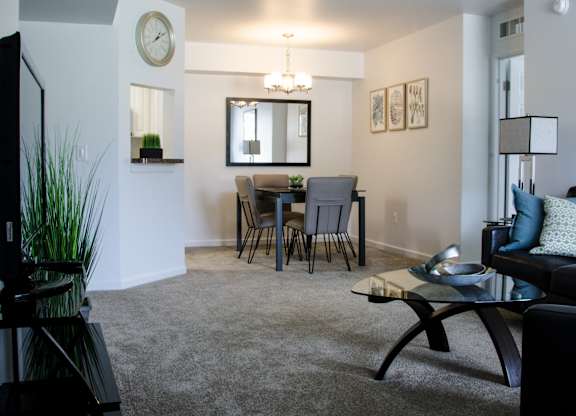 Living Room at Pine Ridge Apartments, Michigan, 48307