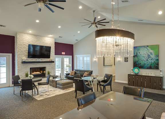 Modern Living Area at Hidden Lakes Apartments, Clarkston, 48346