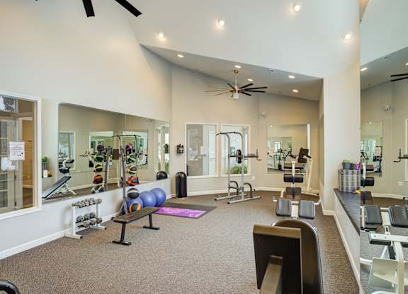 Fitness center at Hidden Lakes Apartments, Clarkston