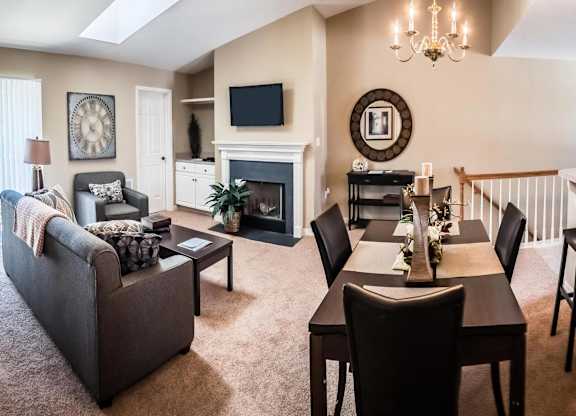 Clubroom With Fireplace at Highlands at Warwick Apartments, Pennsylvania 17543