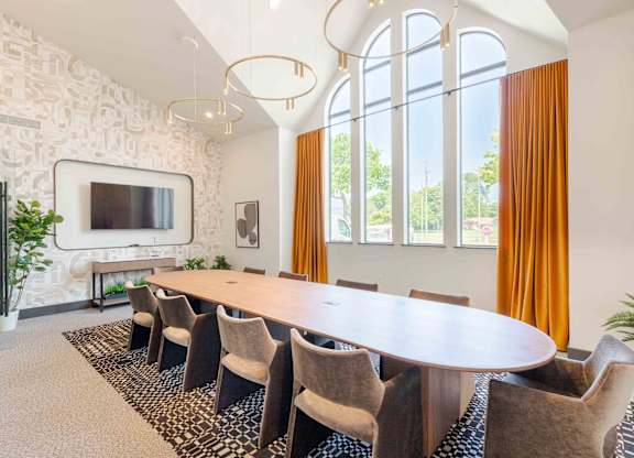 Conference Room with Long Table at Woodland Meadows, Clinton Township, MI