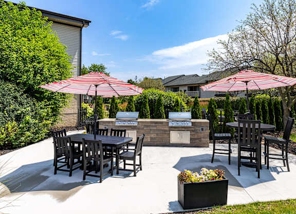 Patio at Woodland Meadows, Clinton Township, MI, 48035