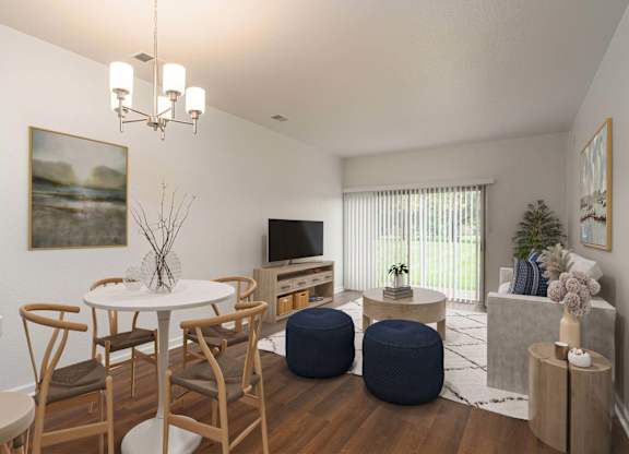 Dining Room and Living Room at Woodland Meadows, Michigan, 48035