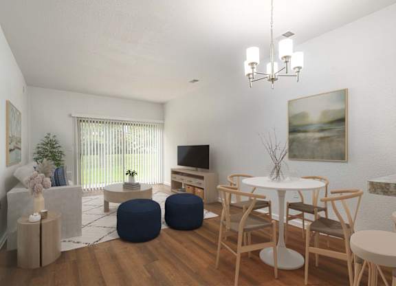 Dining Table with hanging lights at Woodland Meadows, Clinton Township, 48035