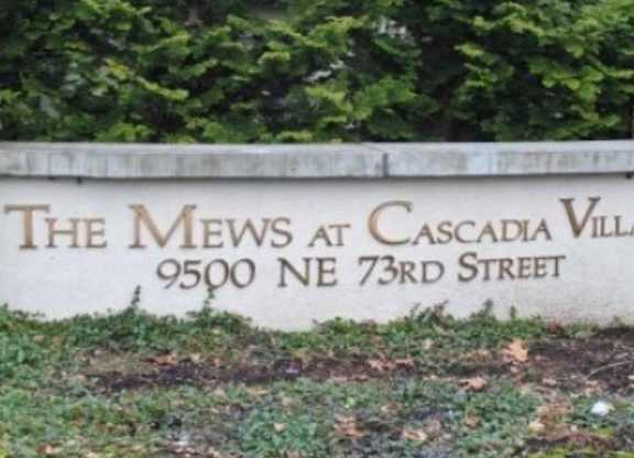 The Mews at Cascadia Village is located at 9500 NE 73rd Street.