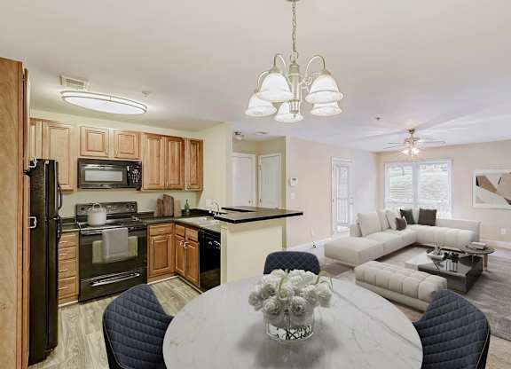Dining And Kitchen at Brandemere Apartment Homes, Winston Salem, NC