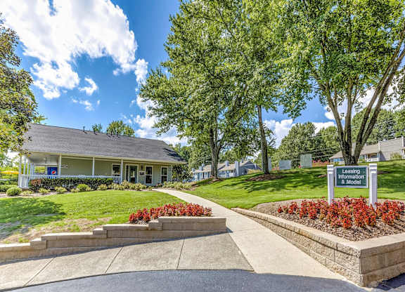Leasing Center Exterior at Brandemere Apartment Homes, Winston Salem, NC, 27106