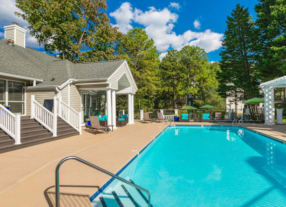 Extensive Resort Inspired Pool Deck at Bridges at Mallard Creek Apartment Homes, North Carolina, 28269