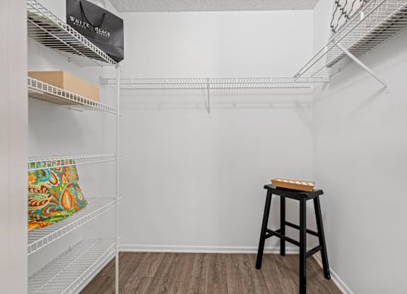 closet with wire shelving