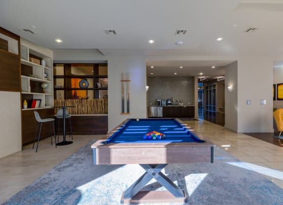 Resident game room with lounge area