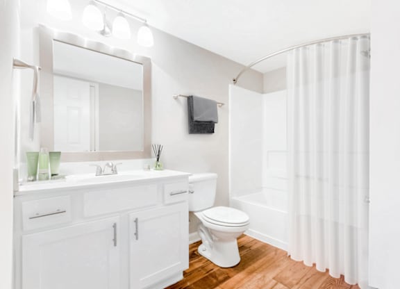 White Bathroom at Caveness Farms Apartments, North Carolina, 27587