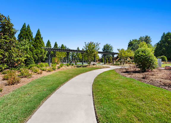 Walking Trail at Caveness Farms Apartments, Wake Forest, NC 27587