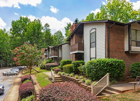 A residential area with houses and greenery at Madison Southpark Apartment Homes, North Carolina