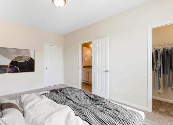 Bedroom With Closet at Ashley Court Apartments, North Carolina, 28262