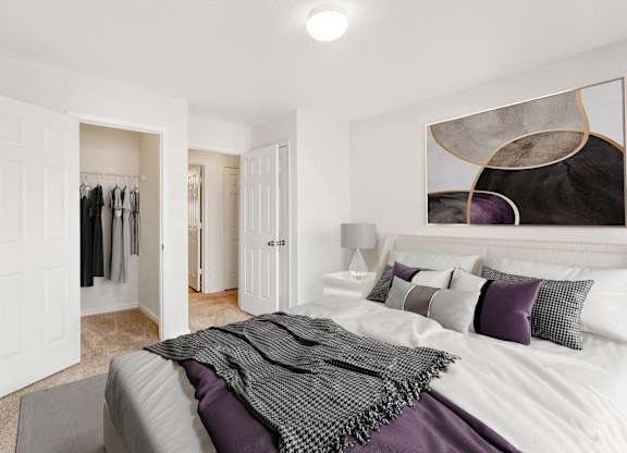 Bedroom With Closet at The Grayson Apartment Homes, Charlotte