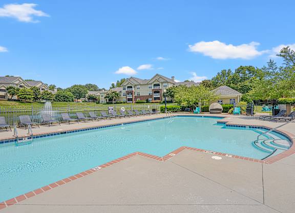 A large outdoor swimming pool..