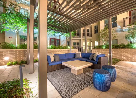 Outside sitting area in the middle of courtyard