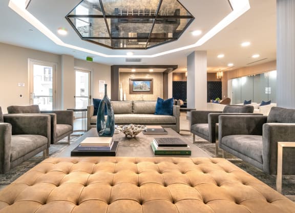 Resident sitting area inside of leasing office