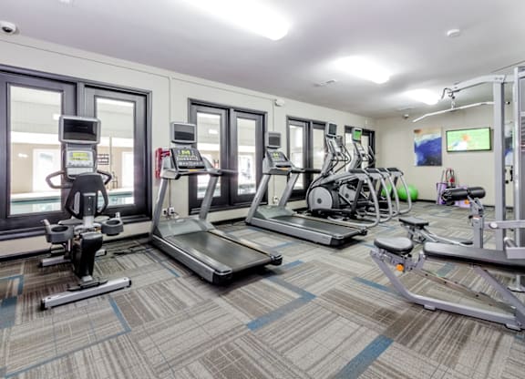Fitness Studio at The Parke at Trinity Apartment Homes, Raleigh, North Carolina