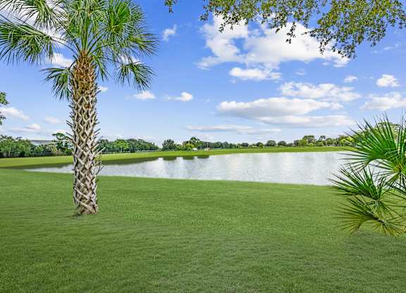 Exterior view of pond with natural surrounding landscape