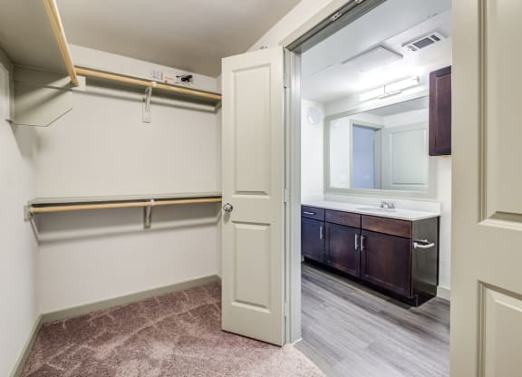 spacious closet with nothing hanging