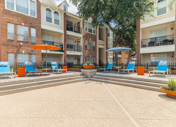sundeck with lounge chairs