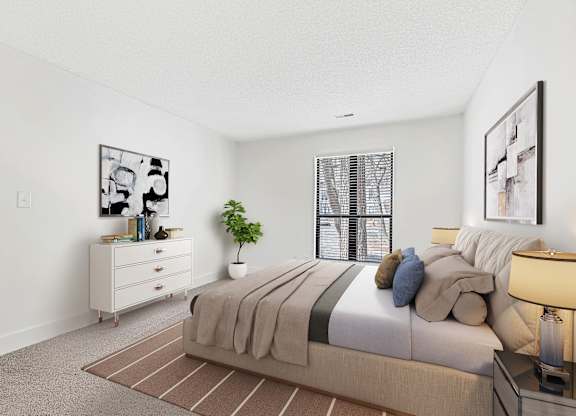 Comfortable Bedroom at Woodlyn on the Green Apartment Homes, Cary, North Carolina