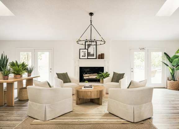 Fireplace Lounge at Woodlyn on the Green Apartment Homes, Cary, NC, 27513