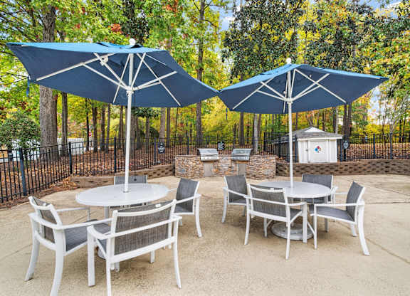 Grill And Patio at Woodlyn on the Green Apartment Homes, Cary