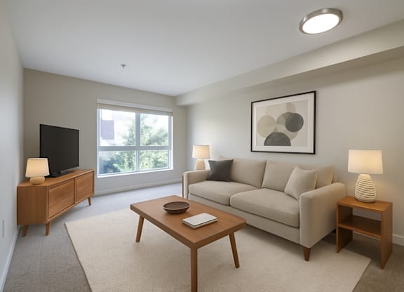 Large Living Area at Excalibur Apartment Homes, Bellevue