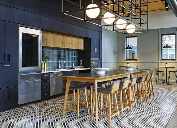 Community Kitchen at Postmark Apartments, Washington