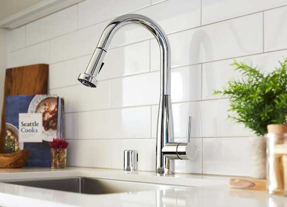 Subway Tile Backsplash at Postmark Apartments, Washington, 98155
