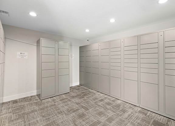 Package Receiving Lockers in Resident Package Receiving Room at Pacific Park Apartment Homes, Edmonds, Washington 98026