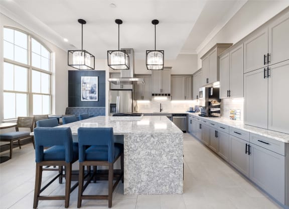 Modern kitchen at Griffin Weston apartments in Cary, NC