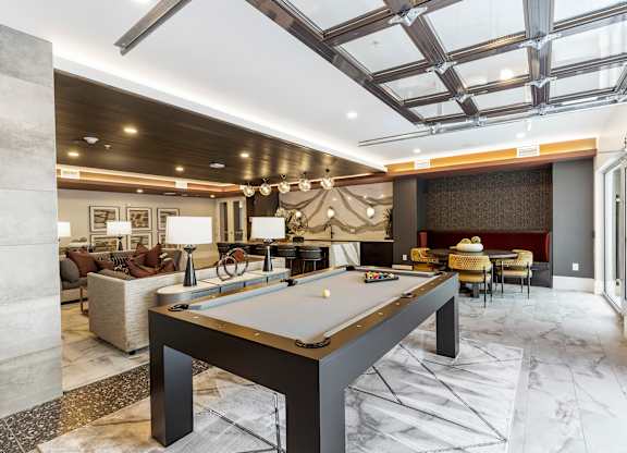Billiards area in clubroom