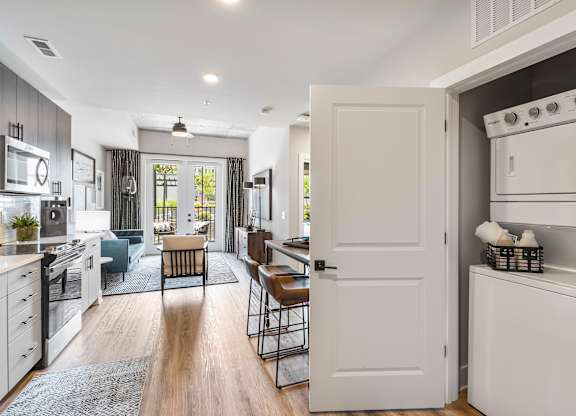 washer and dryer included in apartment