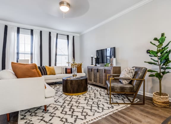 2 Bedroom townhome living area at Griffin Weston, North Carolina