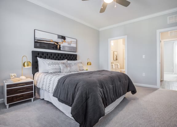 Townhome Primary bedroom at Griffin Weston, North Carolina, 27513