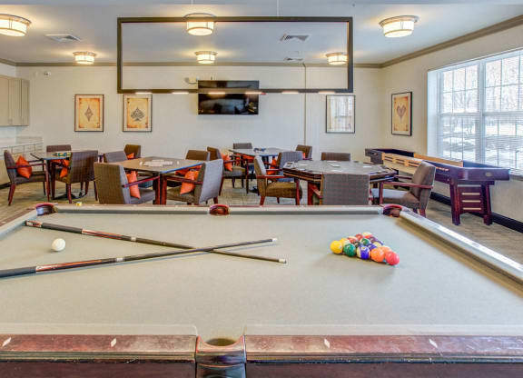 Modern Clubhouse With A Game Room at The Marque Apartments, Virginia, 20155
