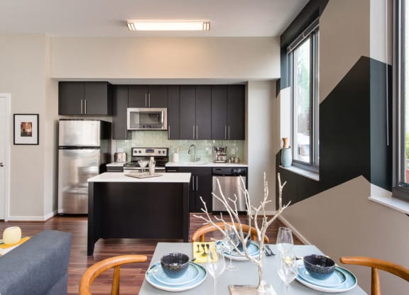 Stainless Steel Appliances In Kitchen at The George, Wheaton