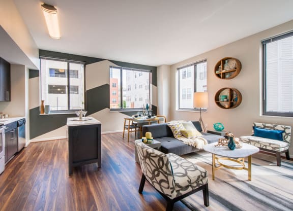 High Ceilings Living Space at The George, Wheaton, 20902