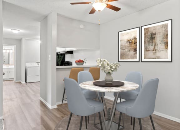Open Kitchen and Dining Room at Lakes Edge Apartments, Greensboro, 27409