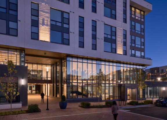 Exterior View In Night at Makers Rise, Herndon  