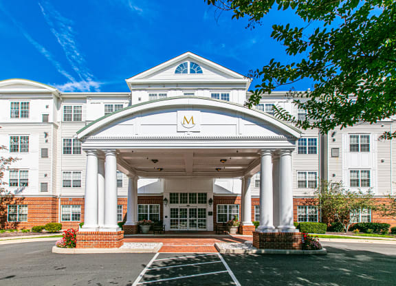 Property entrance at The Marque Apartments, Gainesville, VA, 20155