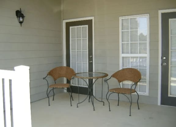 Patio at Village on the Lake Apartments, Spring Lake, 28390